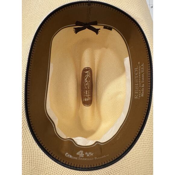 Resistol Genuine Shantung Hat Mens Self Conforming Western Cowboy 7 - Picture 6 of 8